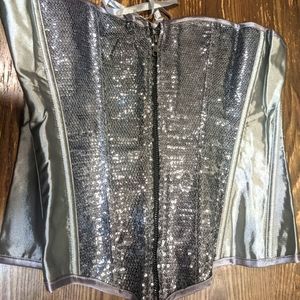Glitzy Chrome Corset